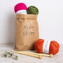 Pom Pom Christmas Tree Cushion Cover Knitting Kit, thumbnail 9 of 10