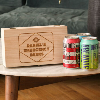 Personalised Emergency Beer Box Gift For Him, 2 of 3