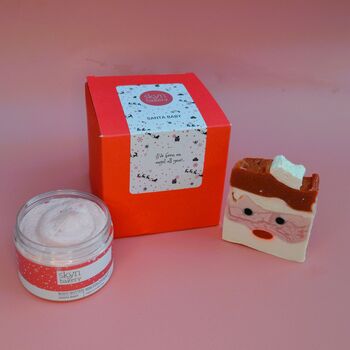 Santa Baby Small Christmas Gift Box | Body Butter And Soap, 4 of 6