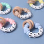 Personalised Rattle Silicone And Wood, thumbnail 3 of 12