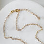 Paperclip Chain Necklace Gold Plated Sterling Silver, thumbnail 10 of 11