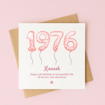 Personalised 50th Birthday Card – Year You Were Born, 3 of 6
