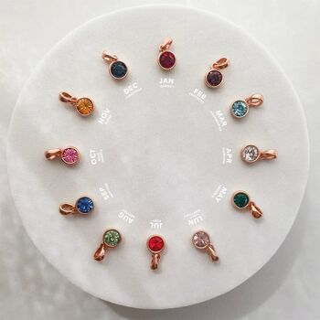 Rose Gold September Birthstone Curb Chain Bracelet Light Sapphire, 2 of 4