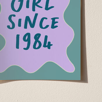 That Girl Since Personalised Birth Year Birthday Print, 9 of 12