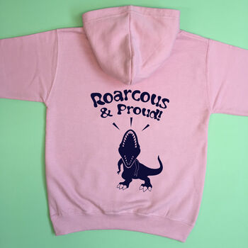 Child's Personalised Roaring Dinosaur Hoodie, 2 of 9