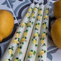 Ivory Hand Painted Lemon Taper Candle, thumbnail 3 of 5