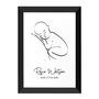 Personalised Line Art Resting Baby Print, thumbnail 4 of 9