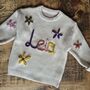 Personalised Baby And Children's Embroidered Knitted Jumper, thumbnail 2 of 11