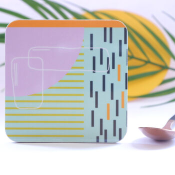 Set Of Coasters With Abstract Painting Designs, 4 of 11