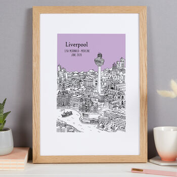 Personalised Liverpool Graduation Gift Print, 7 of 9