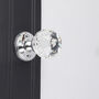 Round Crystal Faceted Clear Glass Mortice Door Knobs, thumbnail 5 of 5