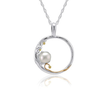 Oval Freshwater Pearl Pendant, 3 of 4