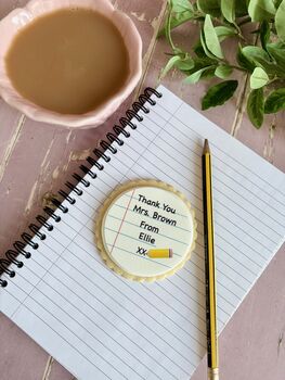 Personalised Thank You Teacher Biscuit And A Cup Of Tea, 3 of 7