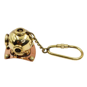 Brass Diving Helmet Keyring, 3 of 8