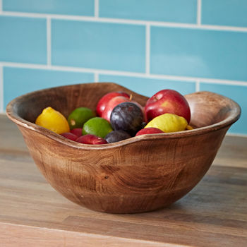 Natural Wooden Fruit Bowl, 2 of 4