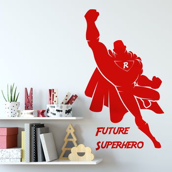 Super Hero Boys Room Wall Sticker Gift For Home, 3 of 7