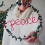 Personalised Holly Fairy Light Wreath, thumbnail 1 of 6