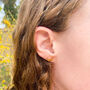 Gold Plated Engraved Moon Ear Jackets, thumbnail 4 of 4