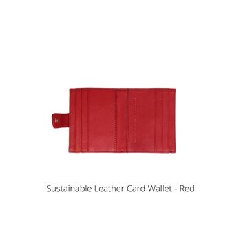 Sustainable Leather Card Wallet, 9 of 9