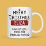 Personalised Funny Merry Christmas Mug, thumbnail 4 of 7