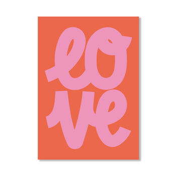 Love Typographic Print, 2 of 2