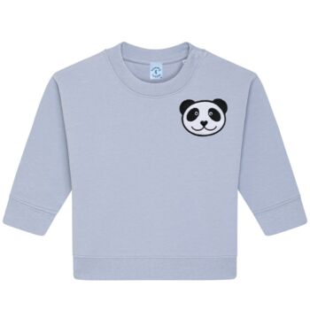 Babies Panda Organic Cotton Sweatshirt, 6 of 6