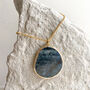 Lapis Lazuli Pebble Necklace 18k Gold Plated Christmas Gift Present, thumbnail 2 of 4