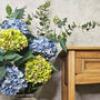 'Skyfall' Faux Flowers Bouquet Blue Green, thumbnail 3 of 4