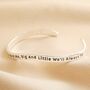 Adjustable Sisters Meaningful Word Wave Bangle, thumbnail 6 of 7