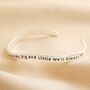 Adjustable Sisters Meaningful Word Wave Bangle, thumbnail 6 of 8