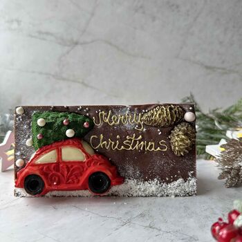 Vegan Christmas Tree Chocolate, Santa's Car Gift Box, 5 of 9