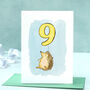Hedgehog 9th Birthday Card, thumbnail 1 of 8