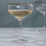 G Decor Set Of Four Ribbed Champagne And Gin Glasses With Silver Rim, thumbnail 2 of 5