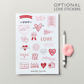 Personalised Geometric Heart Foiled Notebook, 5 of 11