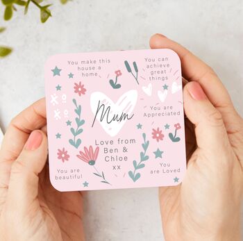 Personalised Mum's Affirmation Coaster For Mother's Day, 2 of 6