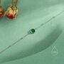 Sterling Silver Genuine Green Onyx Bracelet, thumbnail 4 of 12