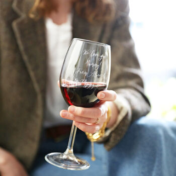 Personalised Message Wine Glass, 2 of 3