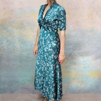 Mountain Pine Print Longline Forties Tea Dress, 2 of 4
