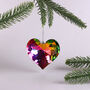 G D Ecor Large Faceted Crystal Glass Heart Hanging Decoration, thumbnail 1 of 4