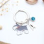 Personalised Miniature Schnauzer Keyring, thumbnail 2 of 9