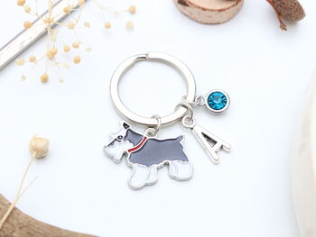 Personalised Miniature Schnauzer Keyring, 2 of 9
