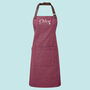 Vintage Leather Strap Personalised Apron With Name, thumbnail 3 of 8