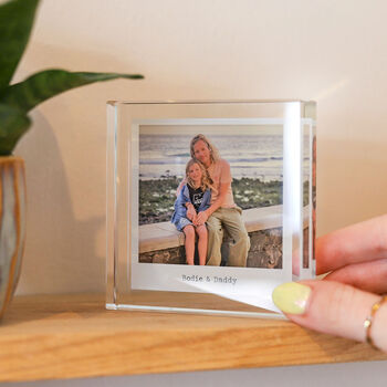Personalised Glass Photo Block Gift, 2 of 9