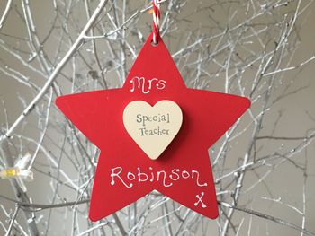 Personalised Thank You Special Teacher Keepsake Star, 3 of 3