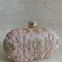 Pink Raw Silk Oval Clutch Bag, thumbnail 7 of 10