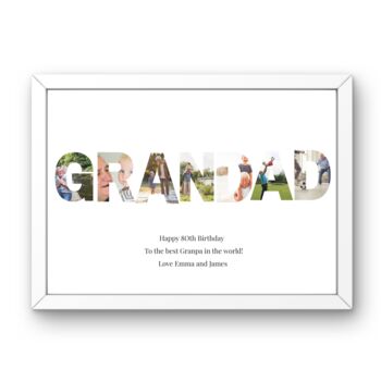 Grandad Gifts Photo Collage Print, 5 of 5