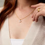 Lulea Moonstone And Gold Plated Pendant Necklace, thumbnail 2 of 4