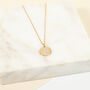 Westwick Yellow Gold Plated Disc Pendant, thumbnail 1 of 4