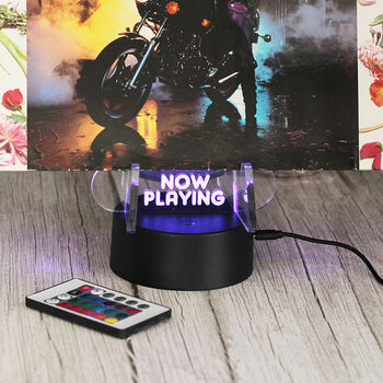 LED Light Up Now Playing Vinyl Record Display Stand, 2 of 6