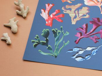 Sea Coral Abstract Art Print, 4 of 6
